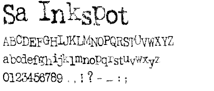SA Inkspot font